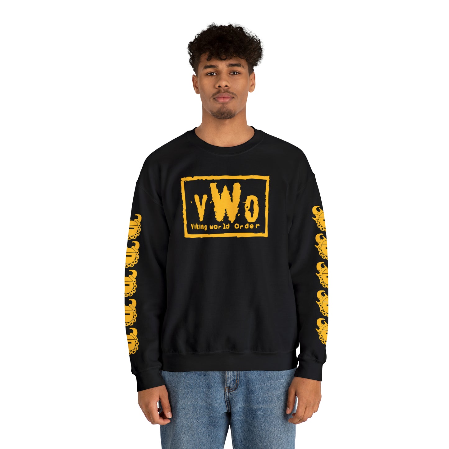 Unisex Heavy Blend™ Crewneck - VWO (Framed) + Game Day Helmet (Sleeves)