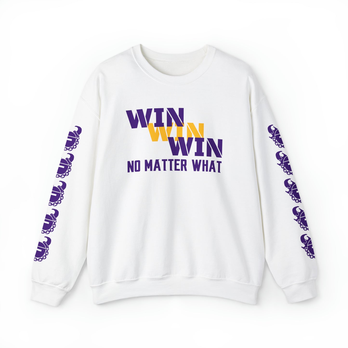 Unisex Heavy Blend™ Crewneck - No Matter What + Game Day Helmet (Sleeves)