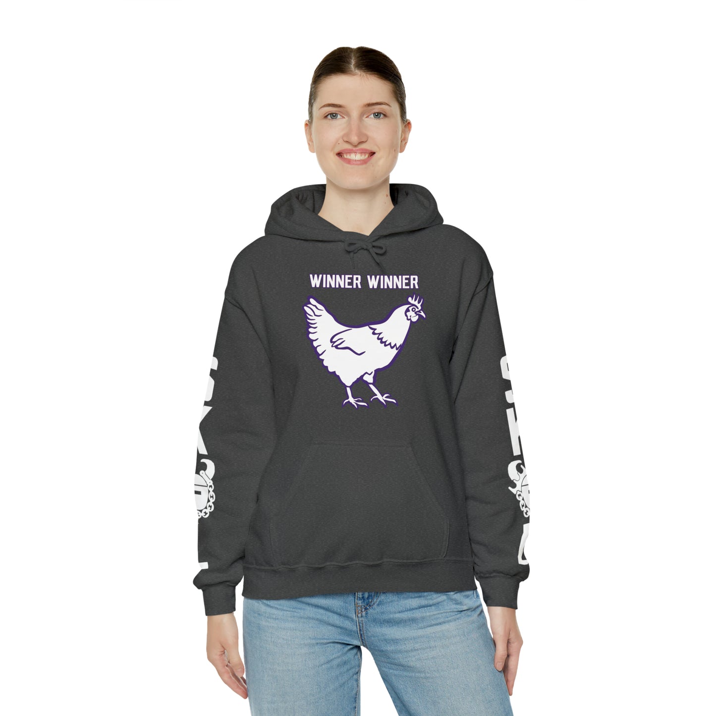Unisex Heavy Blend™ Hooded Sweatshirt - Winner Winner Chicken Dinner + Original (Sleeves)