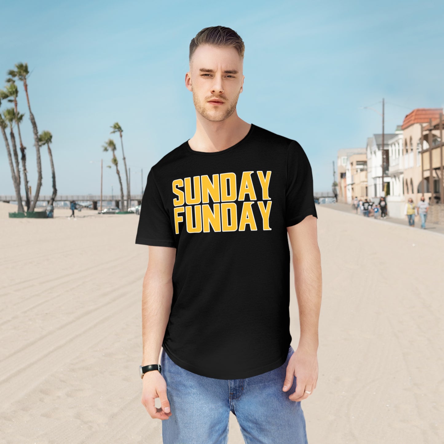 Men's Curved Hem Tee - SUNDAY FUNDAY