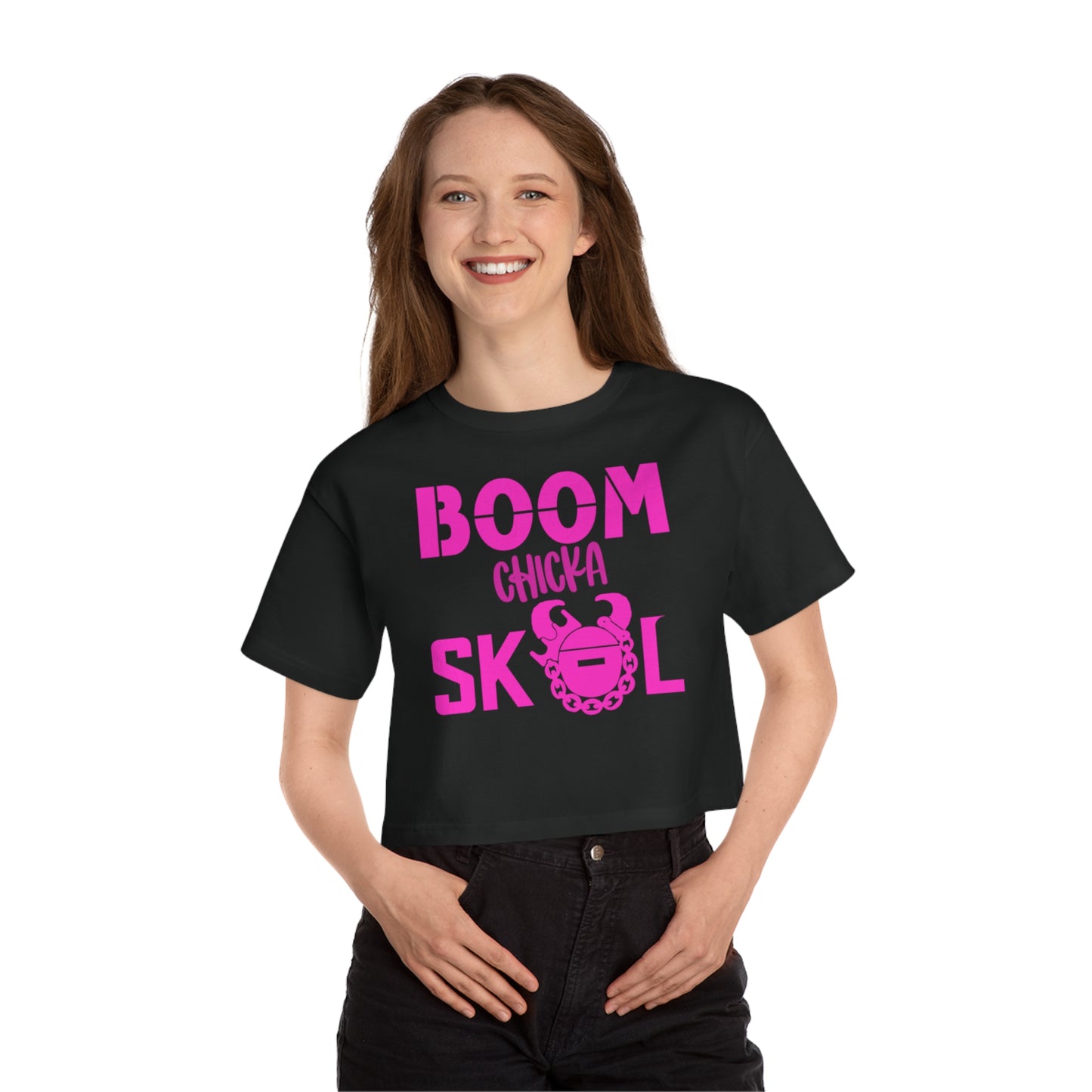 Women's Champion Heritage Cropped Top - BOOM chicka