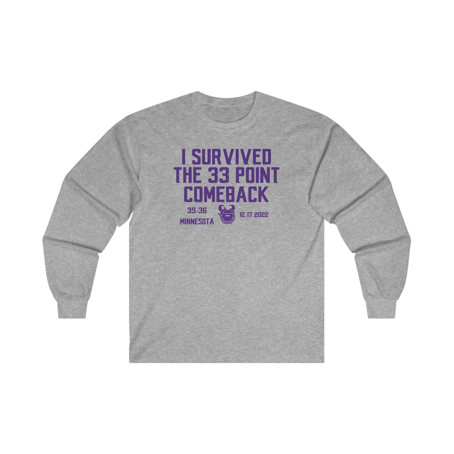 Ultra Cotton Long Sleeve - Survived the 33 Point Comeback