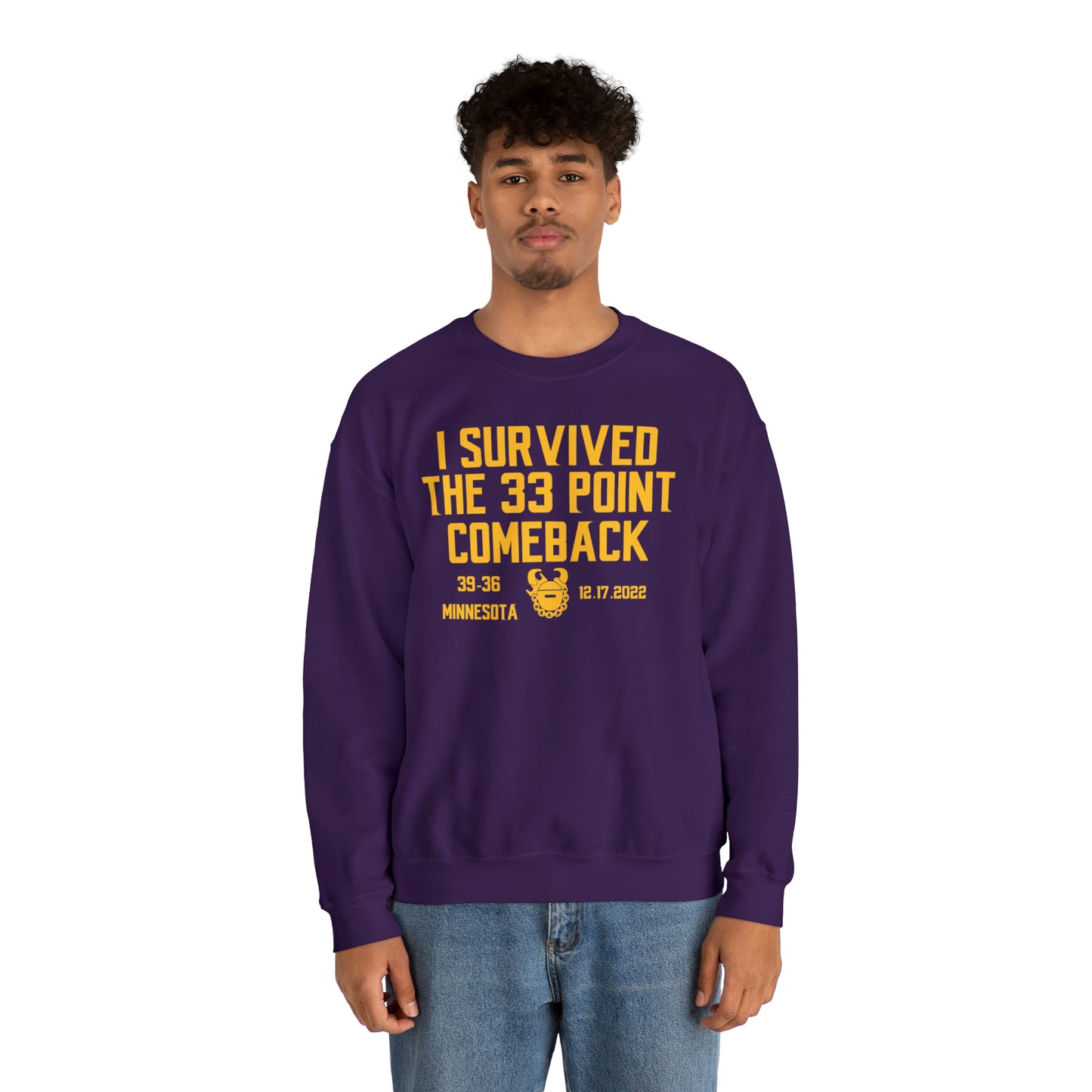 Unisex Heavy Blend™ Crewneck - Survived the 33 Point Comeback