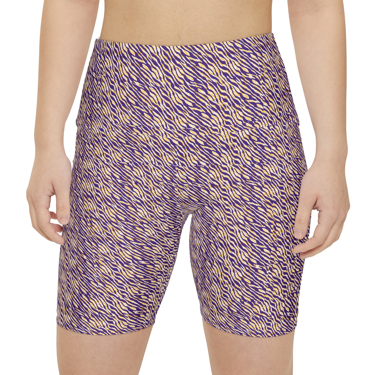 Women's Workout Shorts - Zebra Print