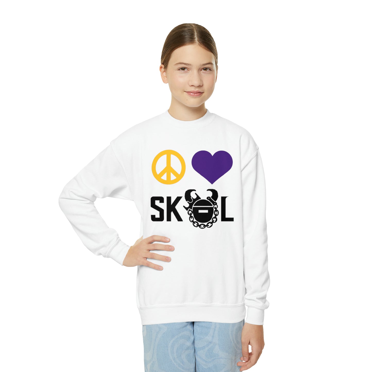 Youth Crewneck - Peace & Love