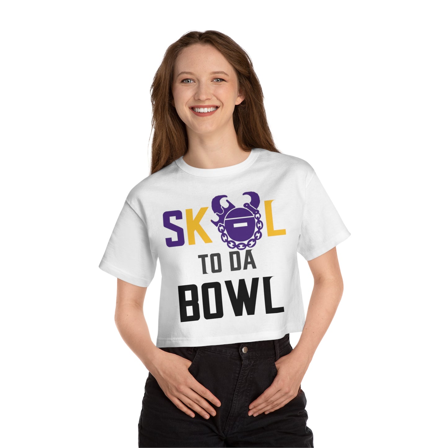 Women's Champion Heritage Cropped Top - to da BOWL