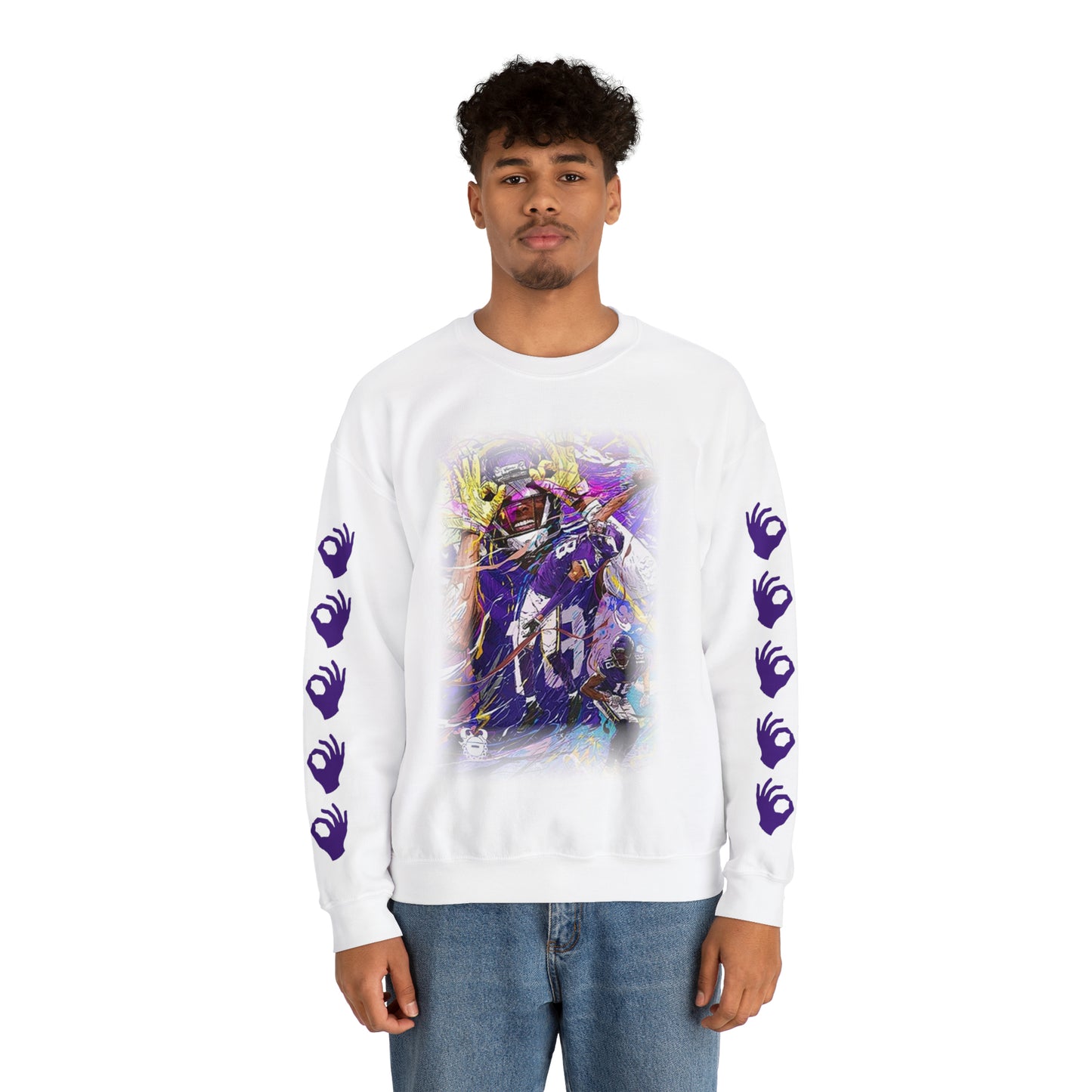 Unisex Heavy Blend™ Crewneck - Griddy Dance + Hands (Sleeves)