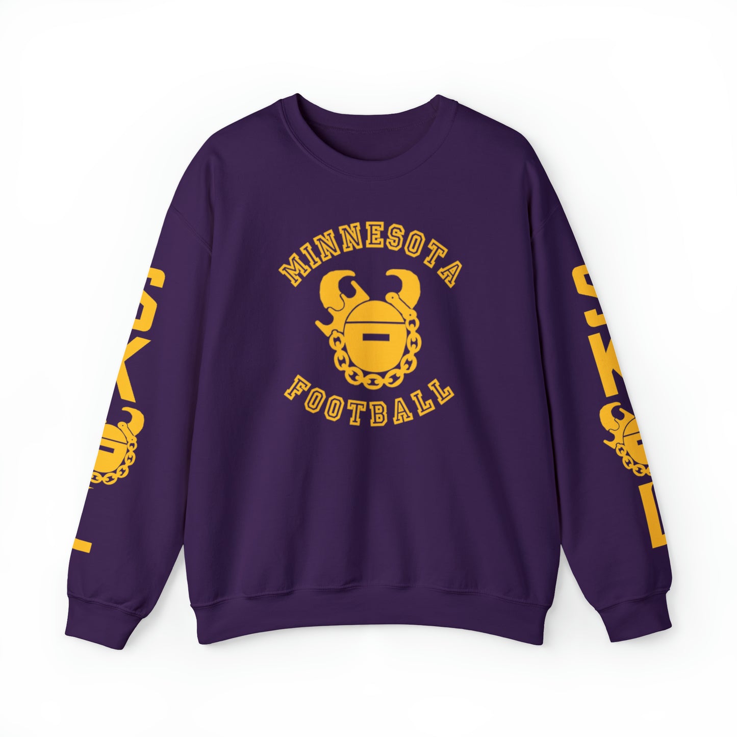 Unisex Heavy Blend™ Crewneck - Minnesota Football + Game Day Helmet (Sleeves)