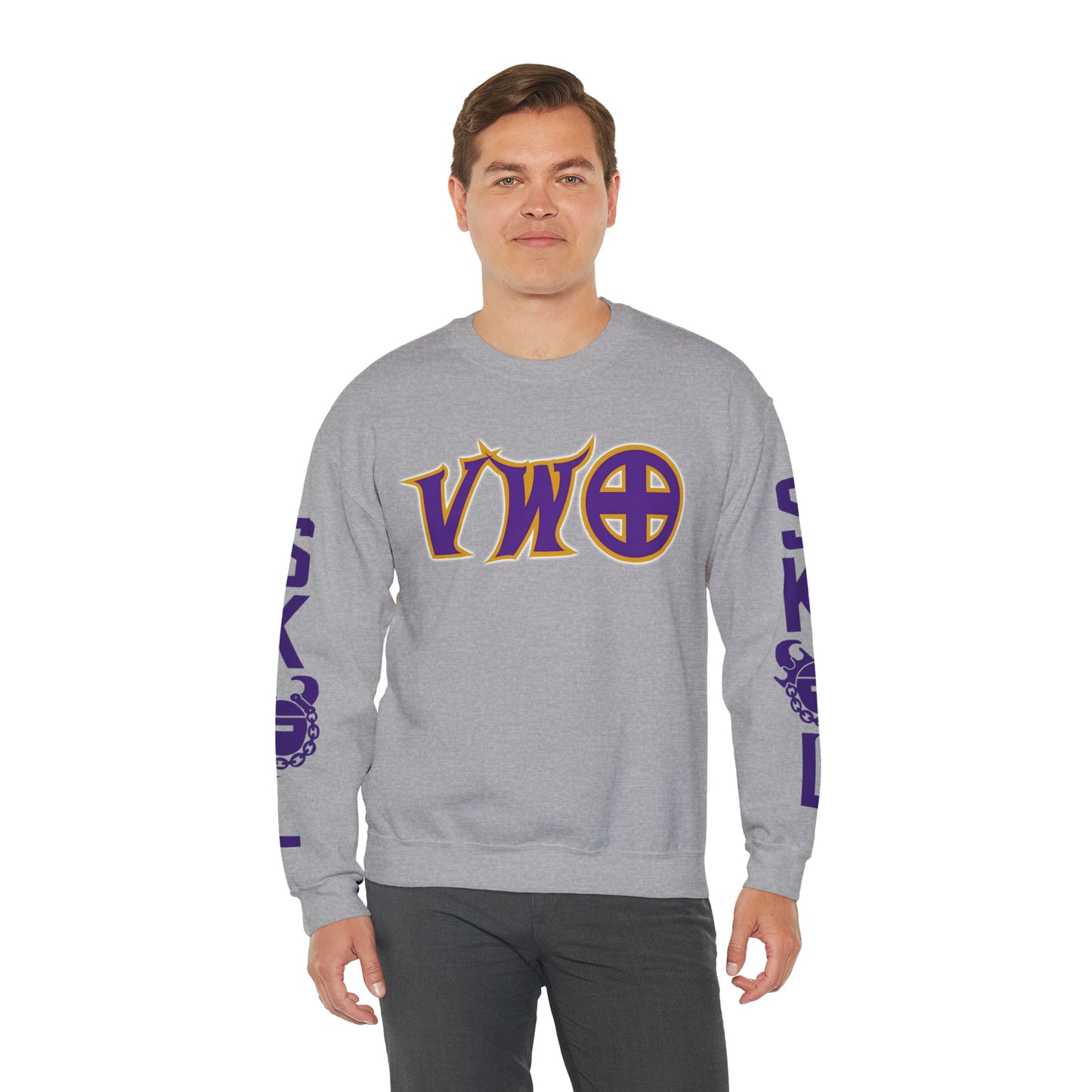 Unisex Heavy Blend™ Crewneck - V-W-O + The Original (Sleeves)