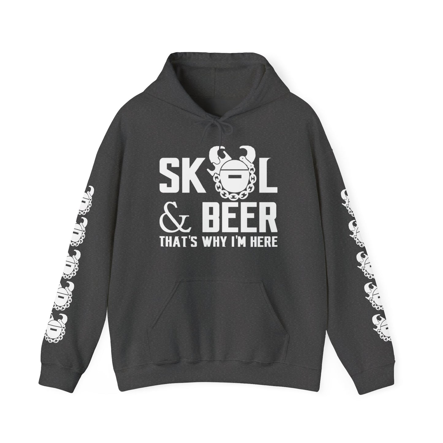 Unisex Heavy Blend™ Hooded Sweatshirt - & BEER + Game Day Helmet (Sleeves)