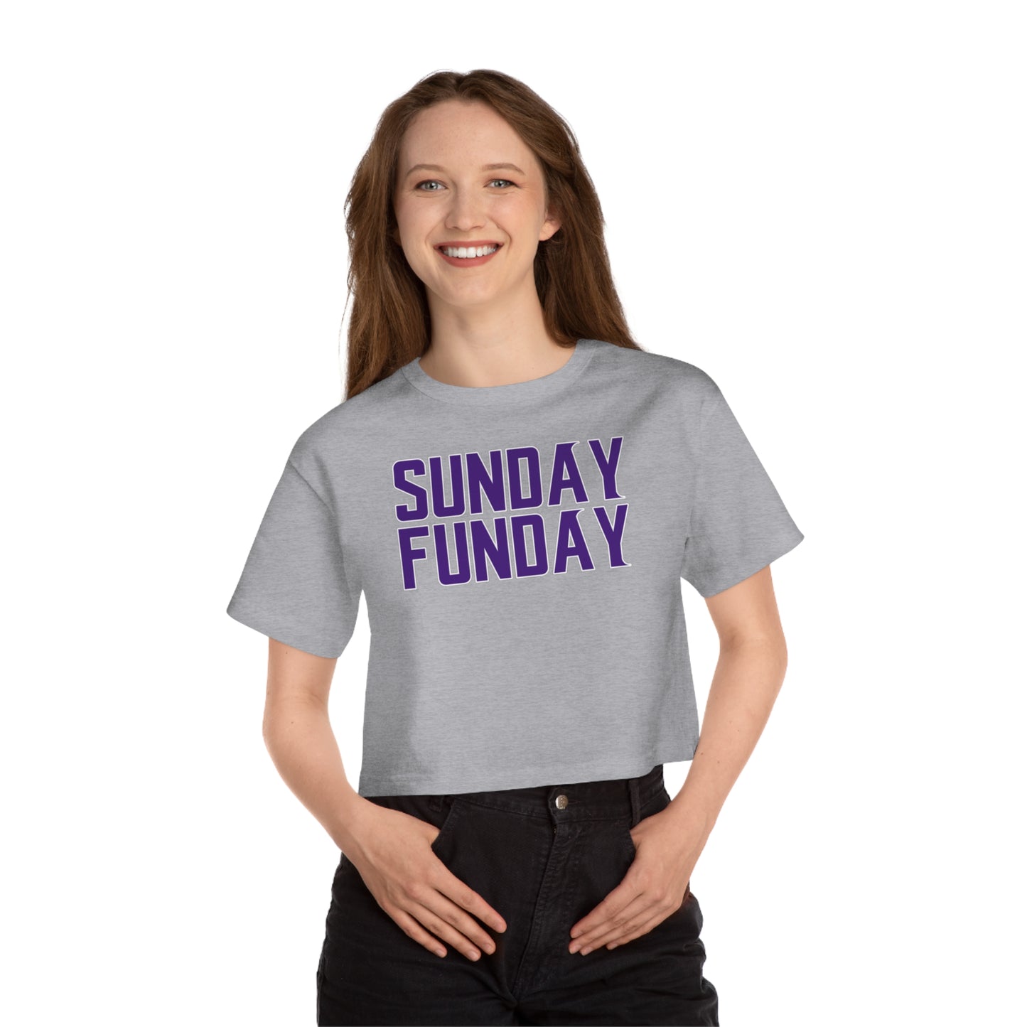 Women's Champion Heritage Cropped Top - SUNDAY FUNDAY