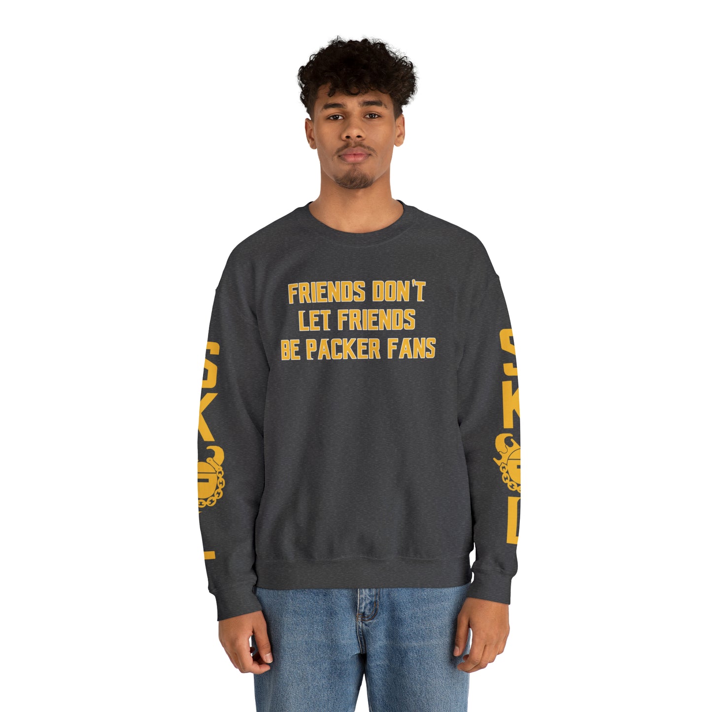 Unisex Heavy Blend™ Crewneck - Friends Don't Let Friends + The Original (Sleeves)