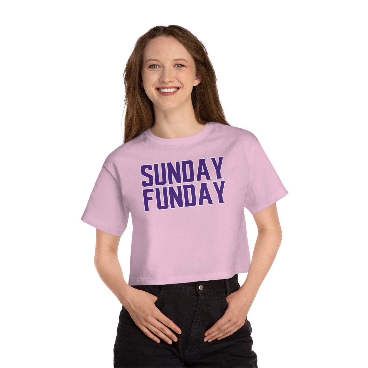 Women's Champion Heritage Cropped Top - SUNDAY FUNDAY