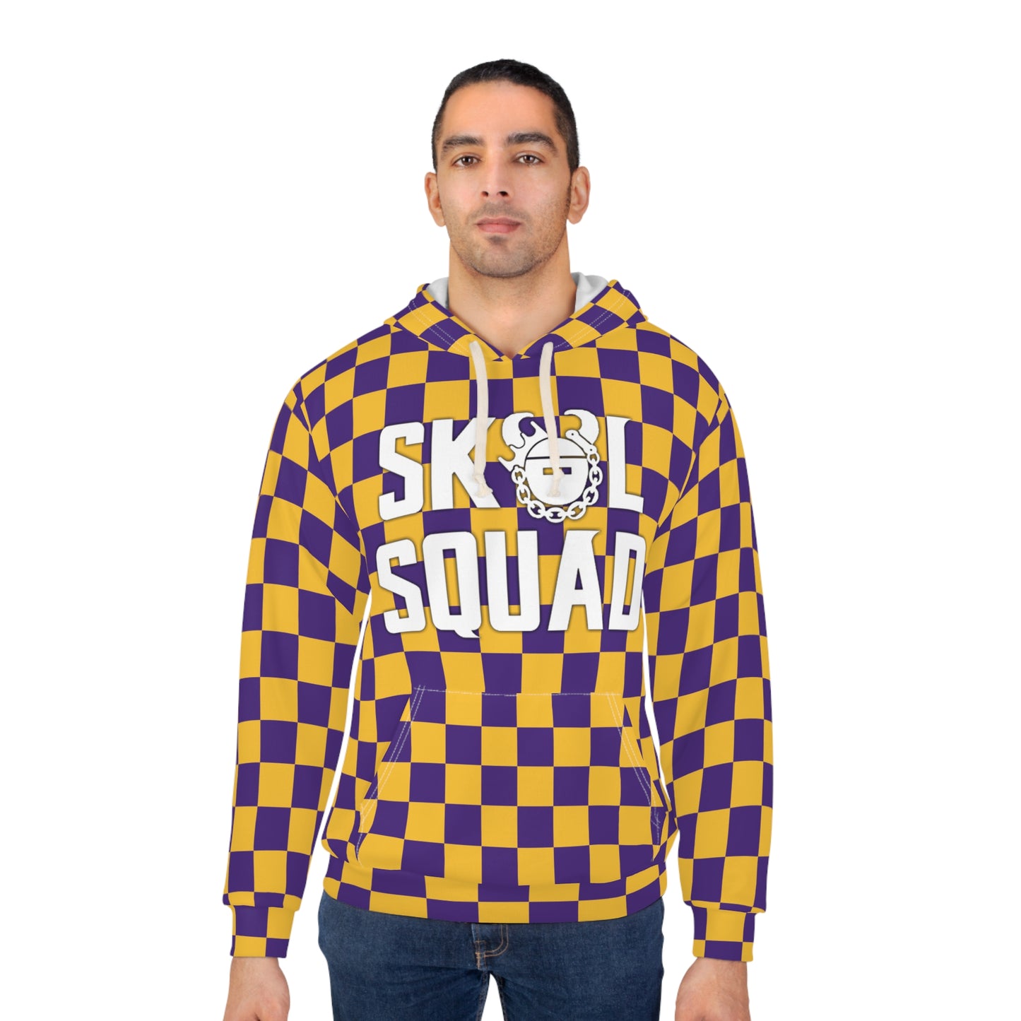 Unisex Pullover Hoodie - Checkerboard - SQUAD