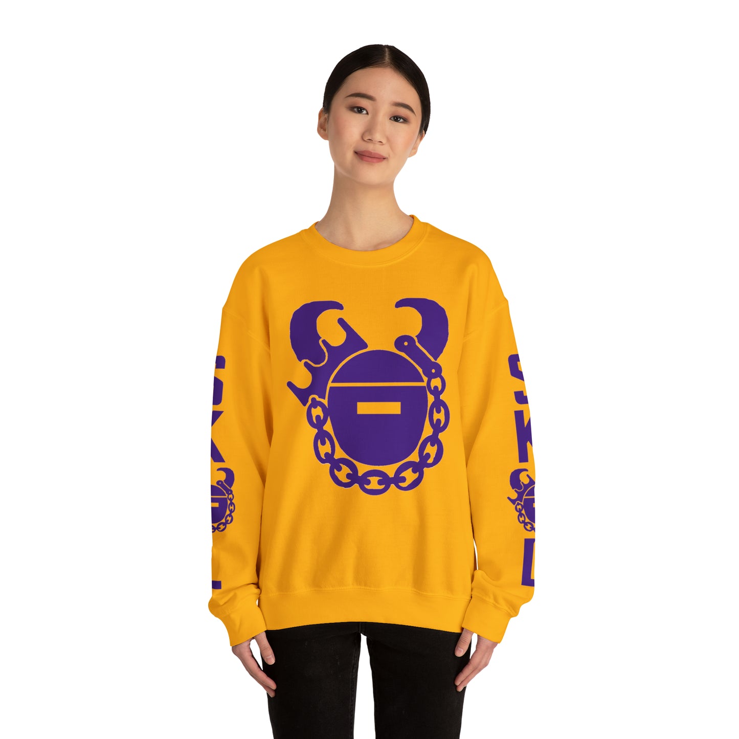 Unisex Heavy Blend™ Crewneck - Game Day Helmet + The Original (Sleeves)