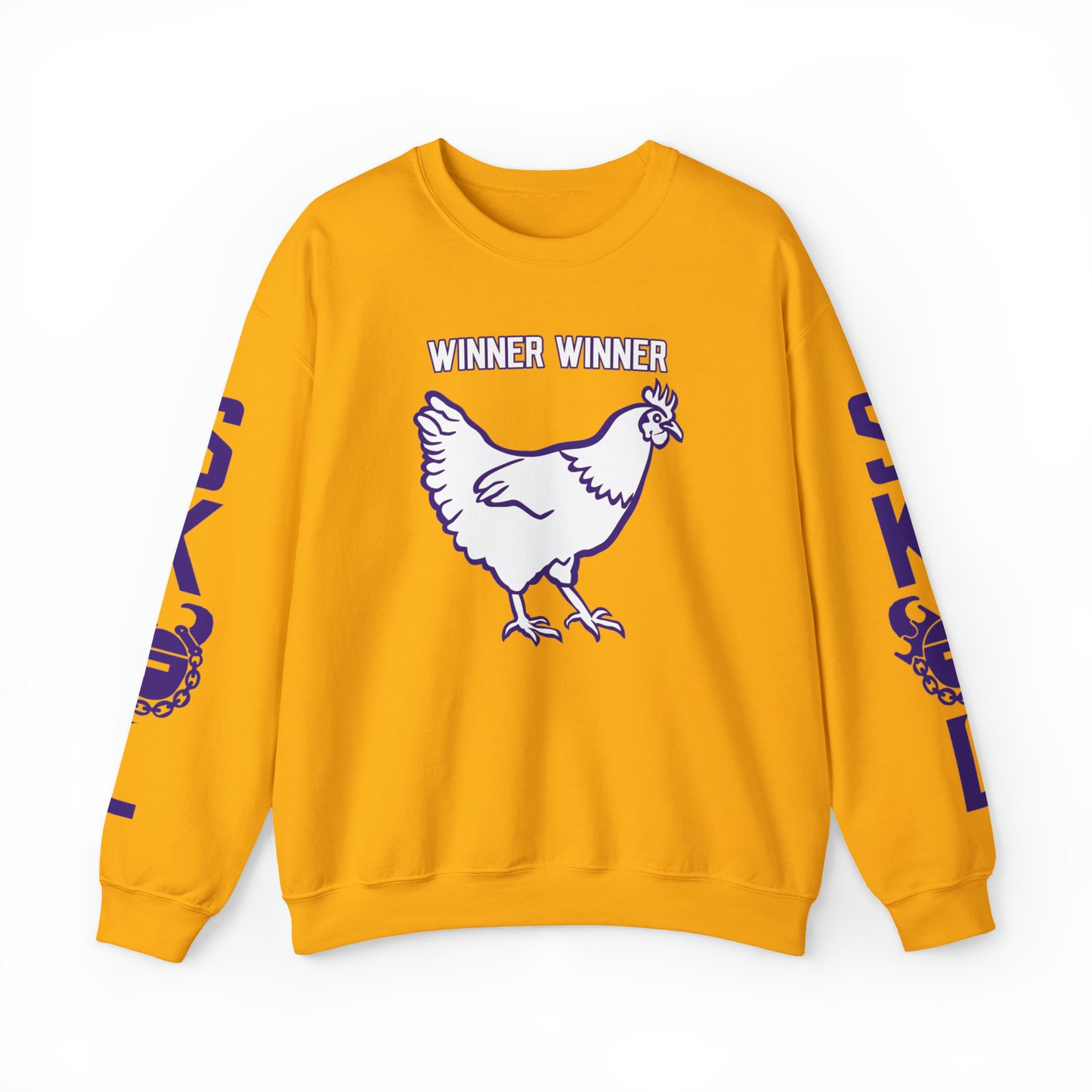Unisex Heavy Blend™ Crewneck - Winner Winner Chicken Dinner + The Original (Sleeves)
