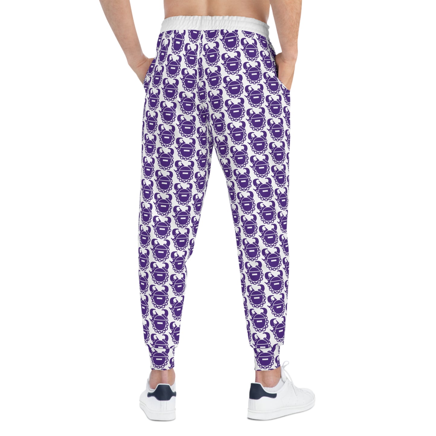 Unisex Athletic Joggers - Purple/White - Helmet