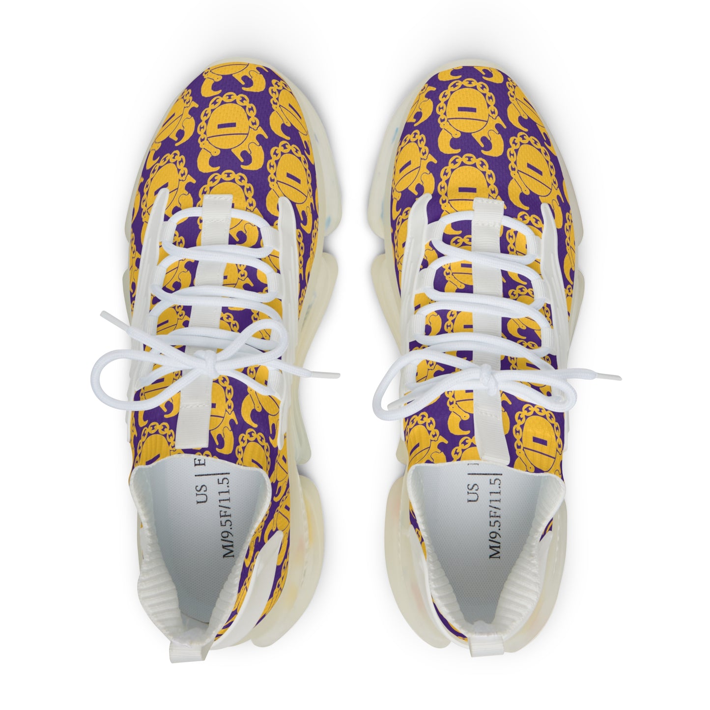 Men's Mesh Sneakers - Gold/Purple Helmets