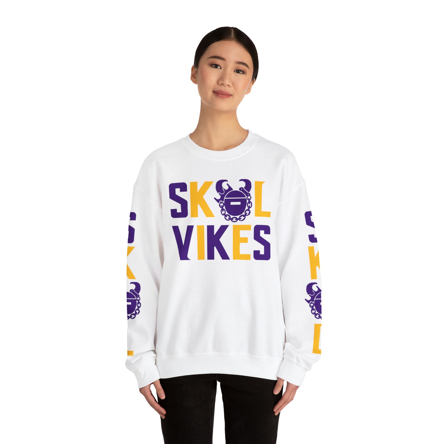 Unisex Heavy Blend™ Crewneck - Vikes + The Original (Sleeves)