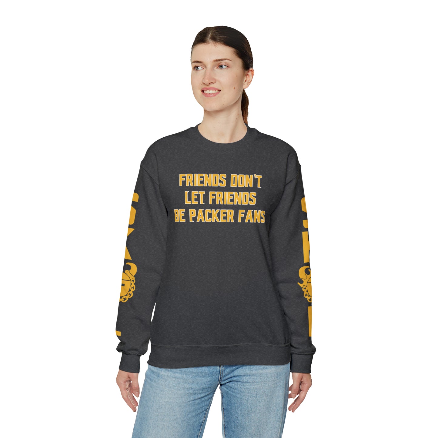 Unisex Heavy Blend™ Crewneck - Friends Don't Let Friends + The Original (Sleeves)
