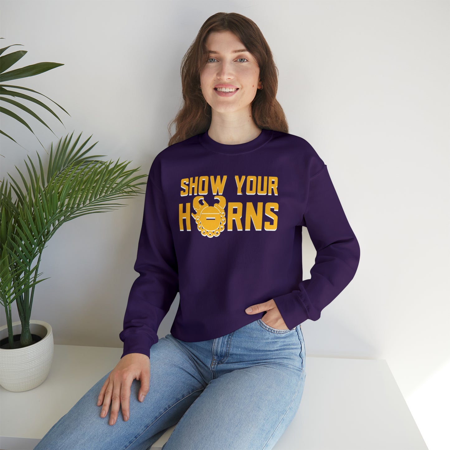Unisex Heavy Blend™ Crewneck - Show Your Horns
