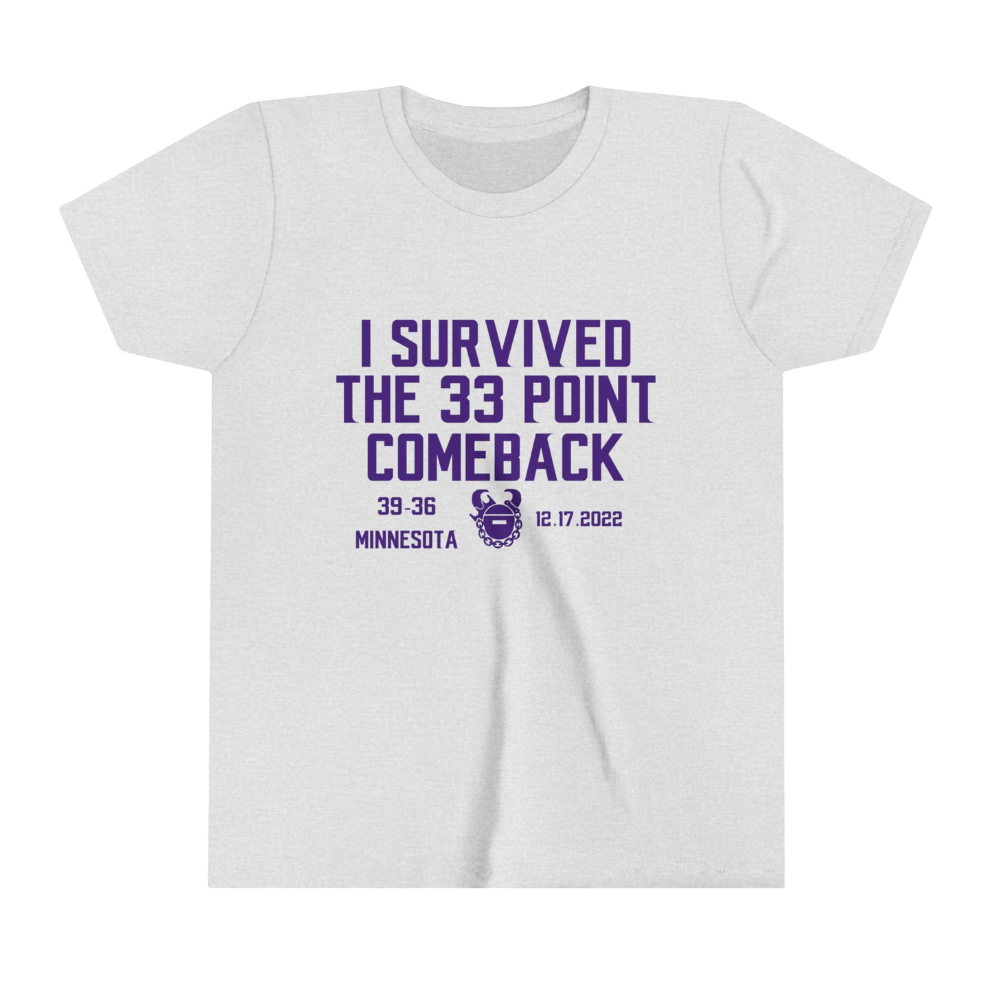 Youth T-Shirt - Survived the 33 Point Comeback