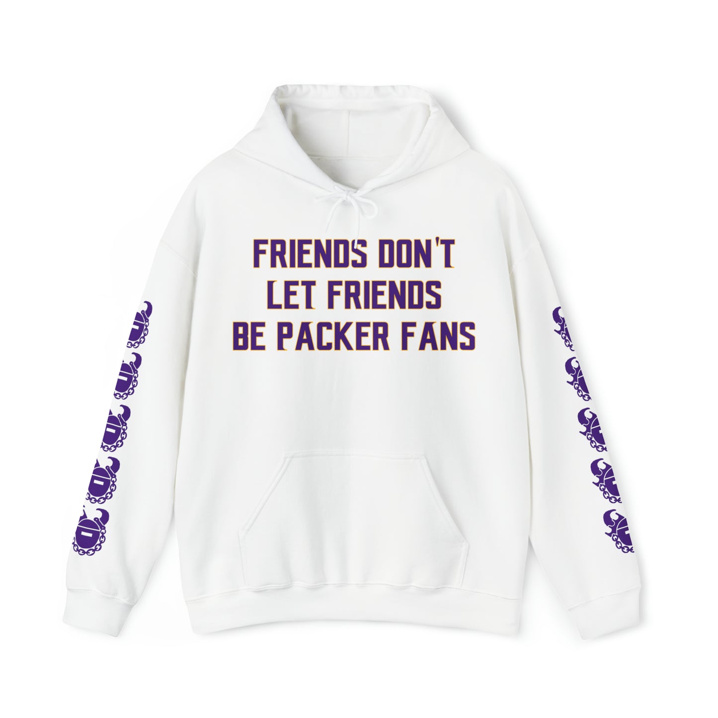 Unisex Heavy Blend™ Hooded Sweatshirt - Friends Don't Let Friends + Game Day Helmet (Sleeves)