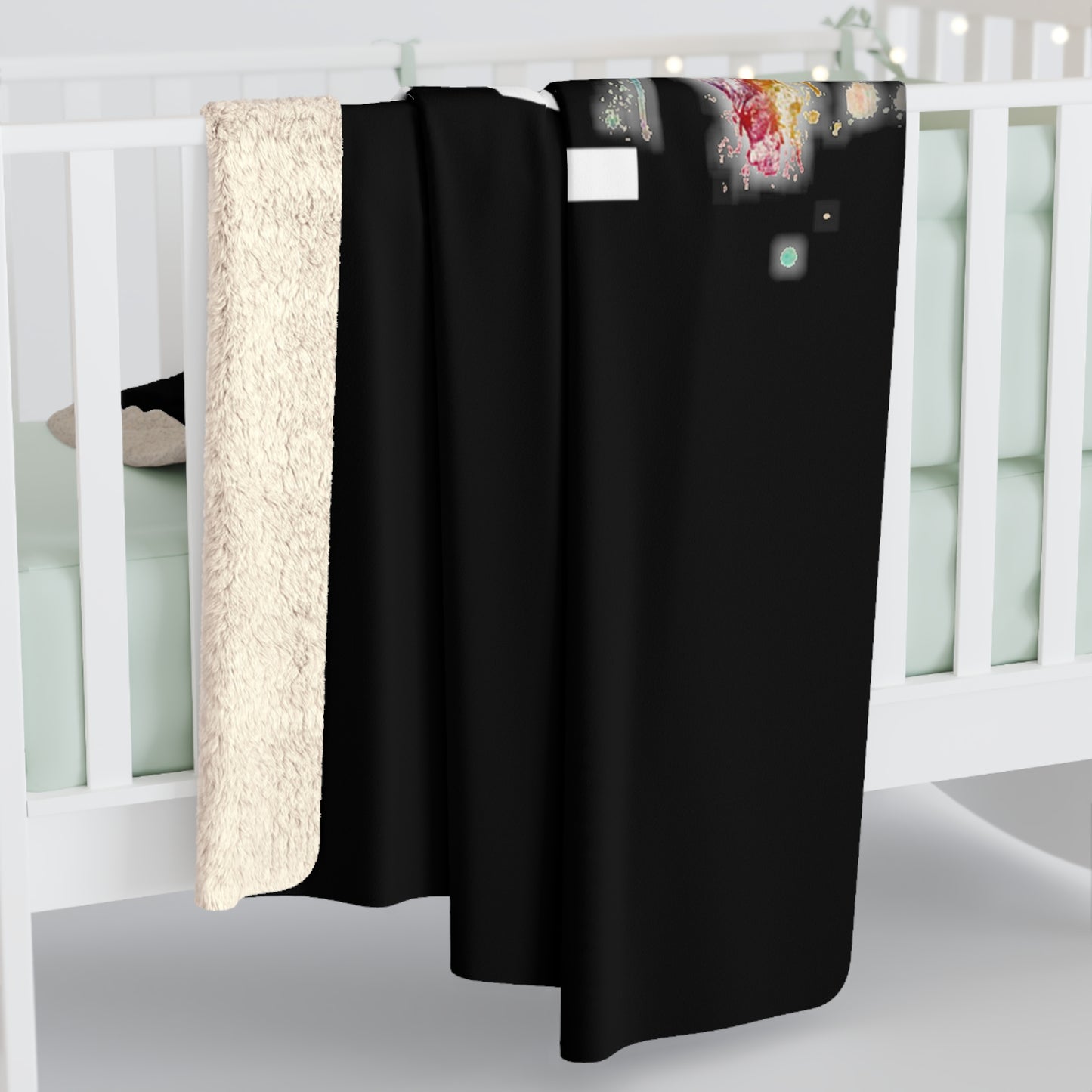 Sherpa Fleece Blanket - Black - Skyline