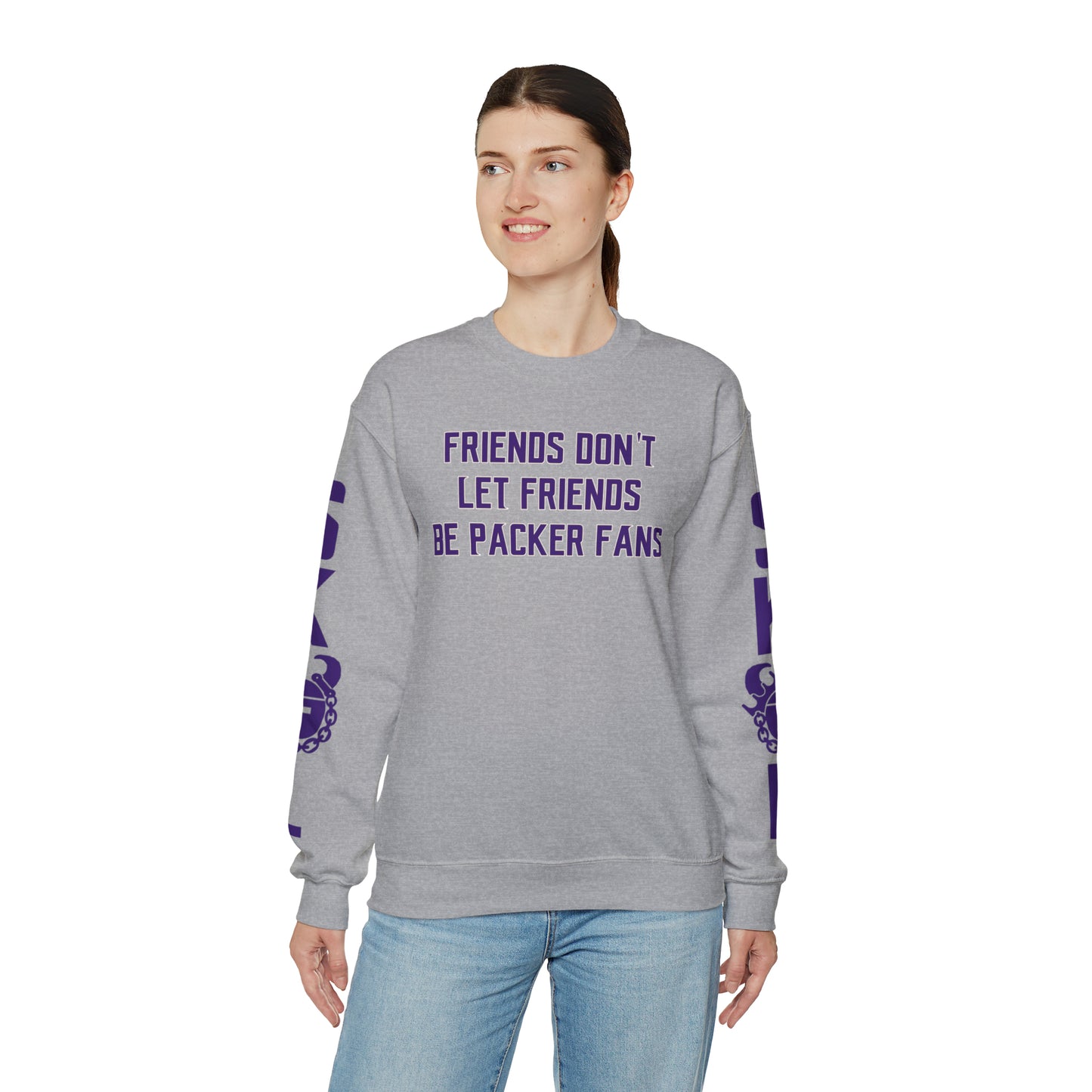 Unisex Heavy Blend™ Crewneck - Friends Don't Let Friends + The Original (Sleeves)
