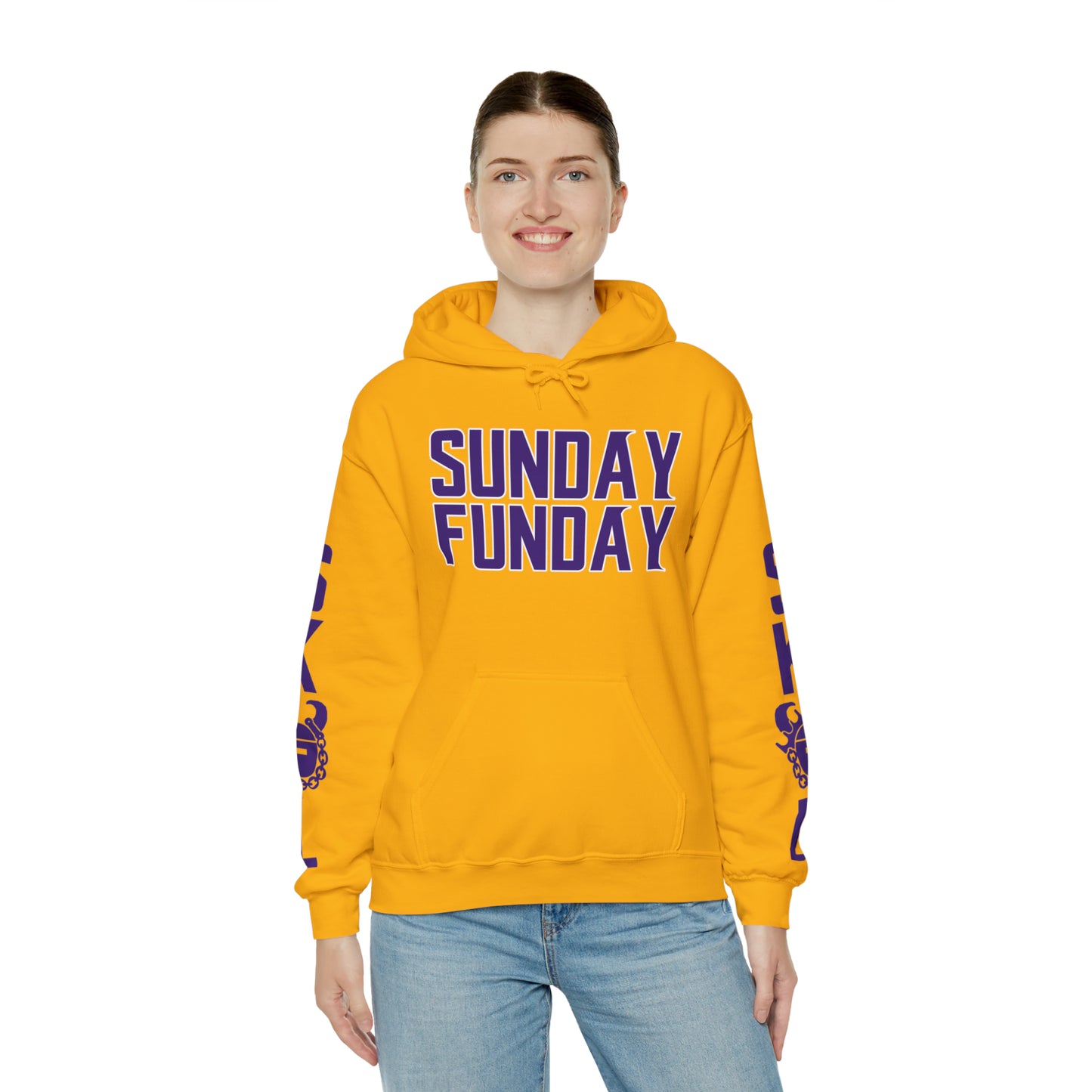 Unisex Heavy Blend™ Hooded Sweatshirt - SUNDAY FUNDAY + Original (Sleeves)