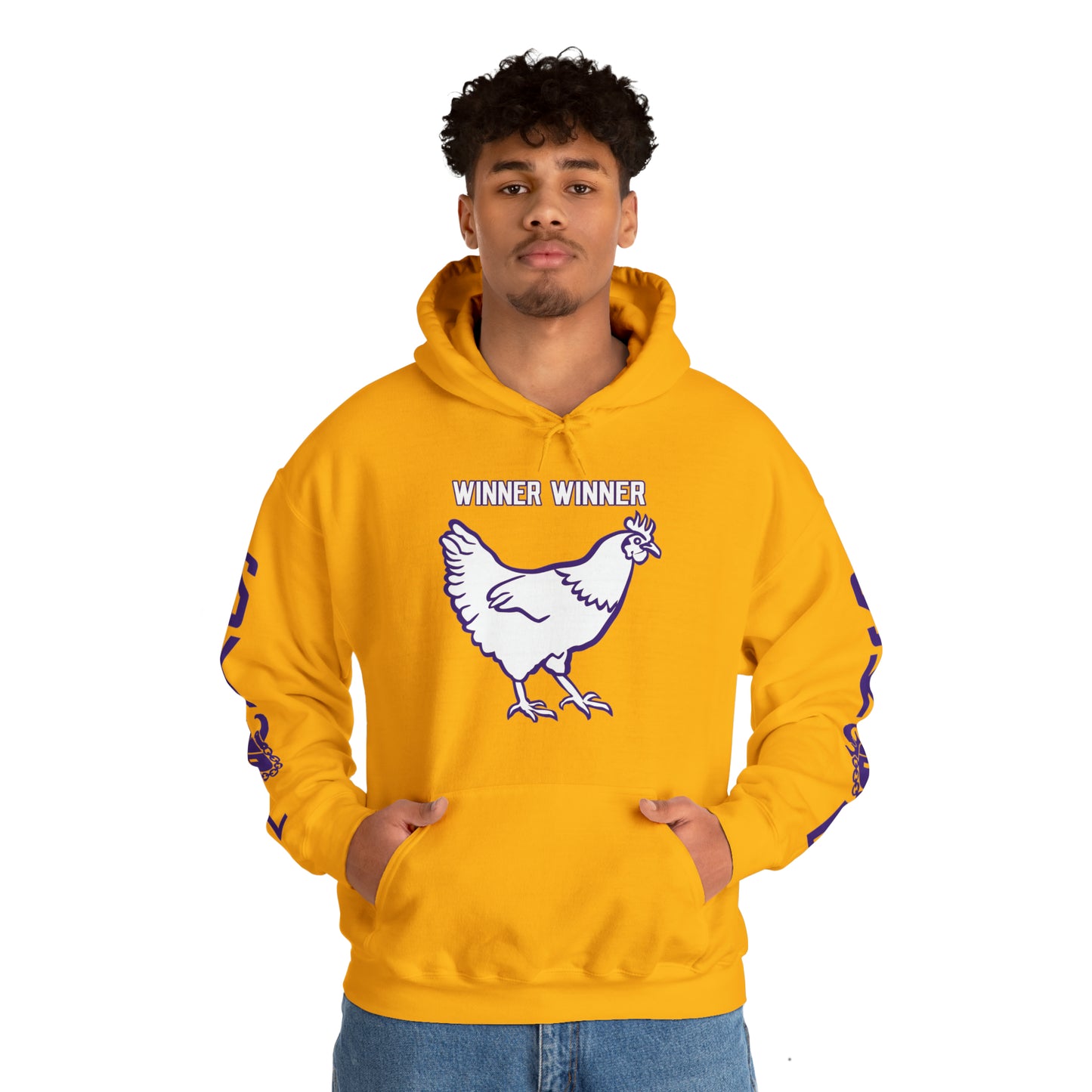 Unisex Heavy Blend™ Hooded Sweatshirt - Winner Winner Chicken Dinner + Original (Sleeves)