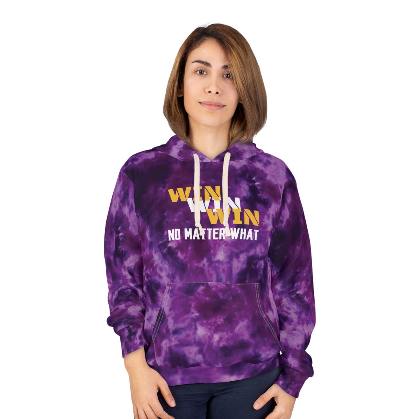 Unisex Pullover Hoodie - Purple Tie-Dye - No Matter What