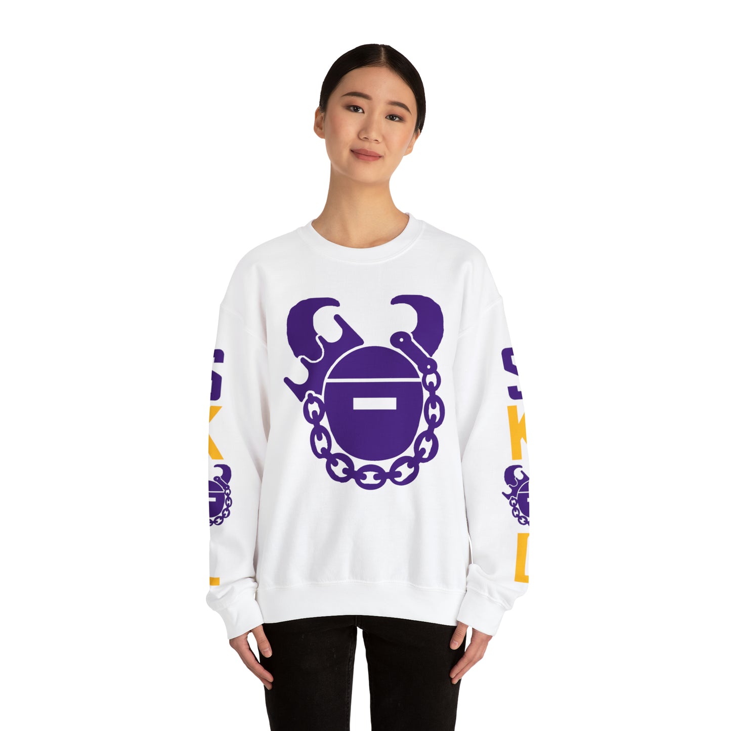 Unisex Heavy Blend™ Crewneck - Game Day Helmet + The Original (Sleeves)