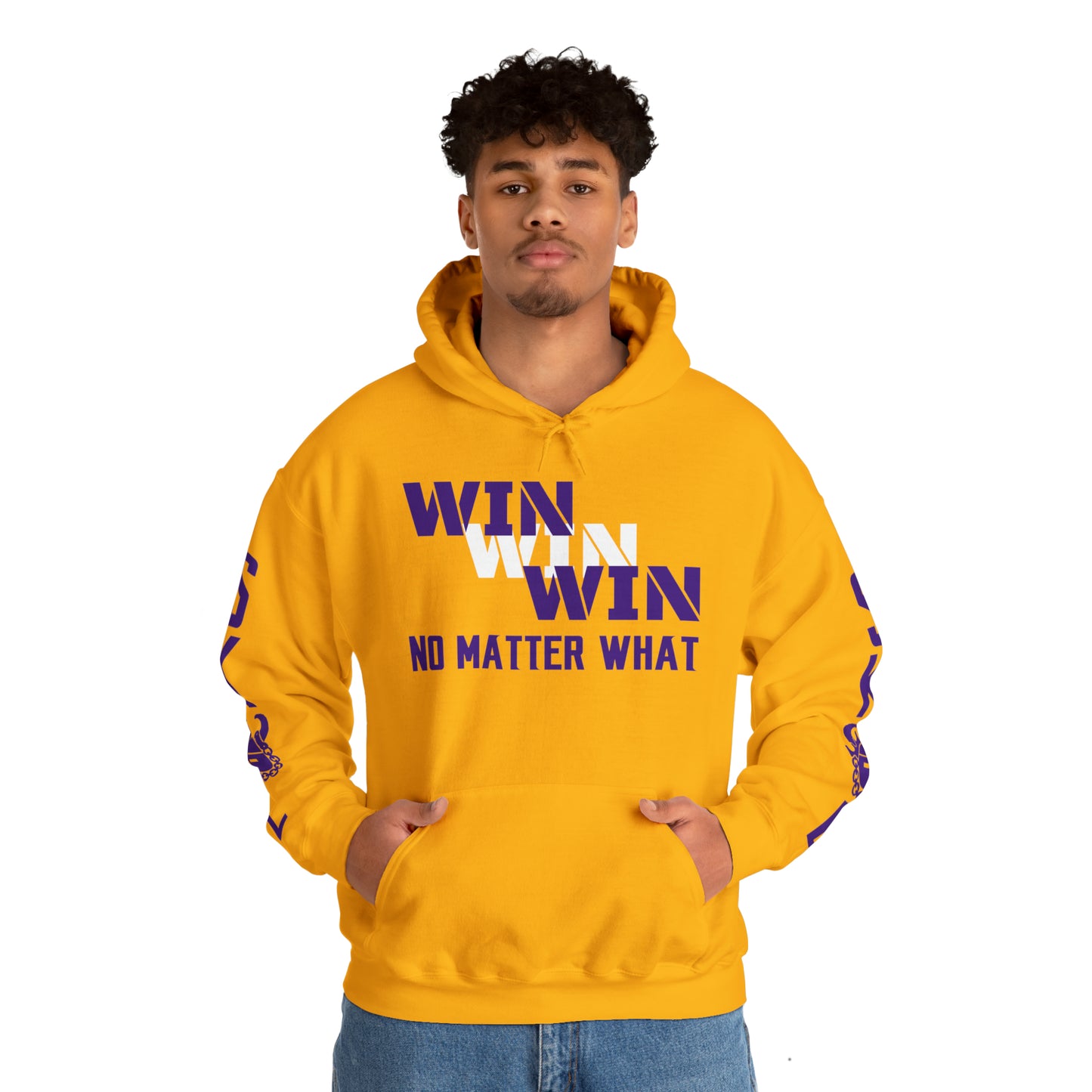 Unisex Heavy Blend™ Hooded Sweatshirt - No Matter What + Original (Sleeves)