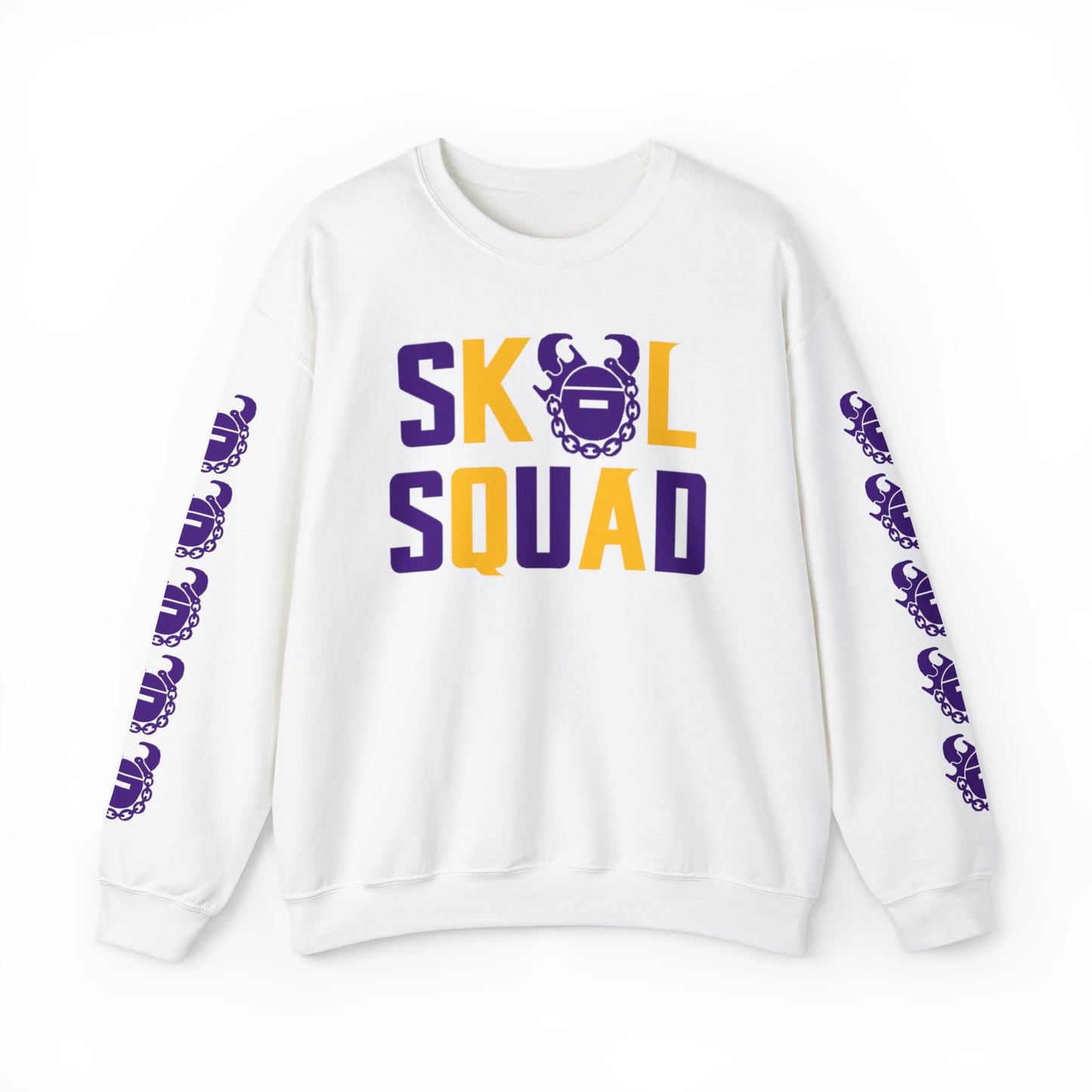 Unisex Heavy Blend™ Crewneck - SQUAD + Game Day Helmet (Sleeves)