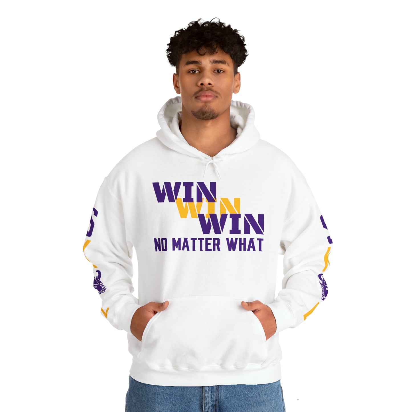 Unisex Heavy Blend™ Hooded Sweatshirt - No Matter What + Original (Sleeves)
