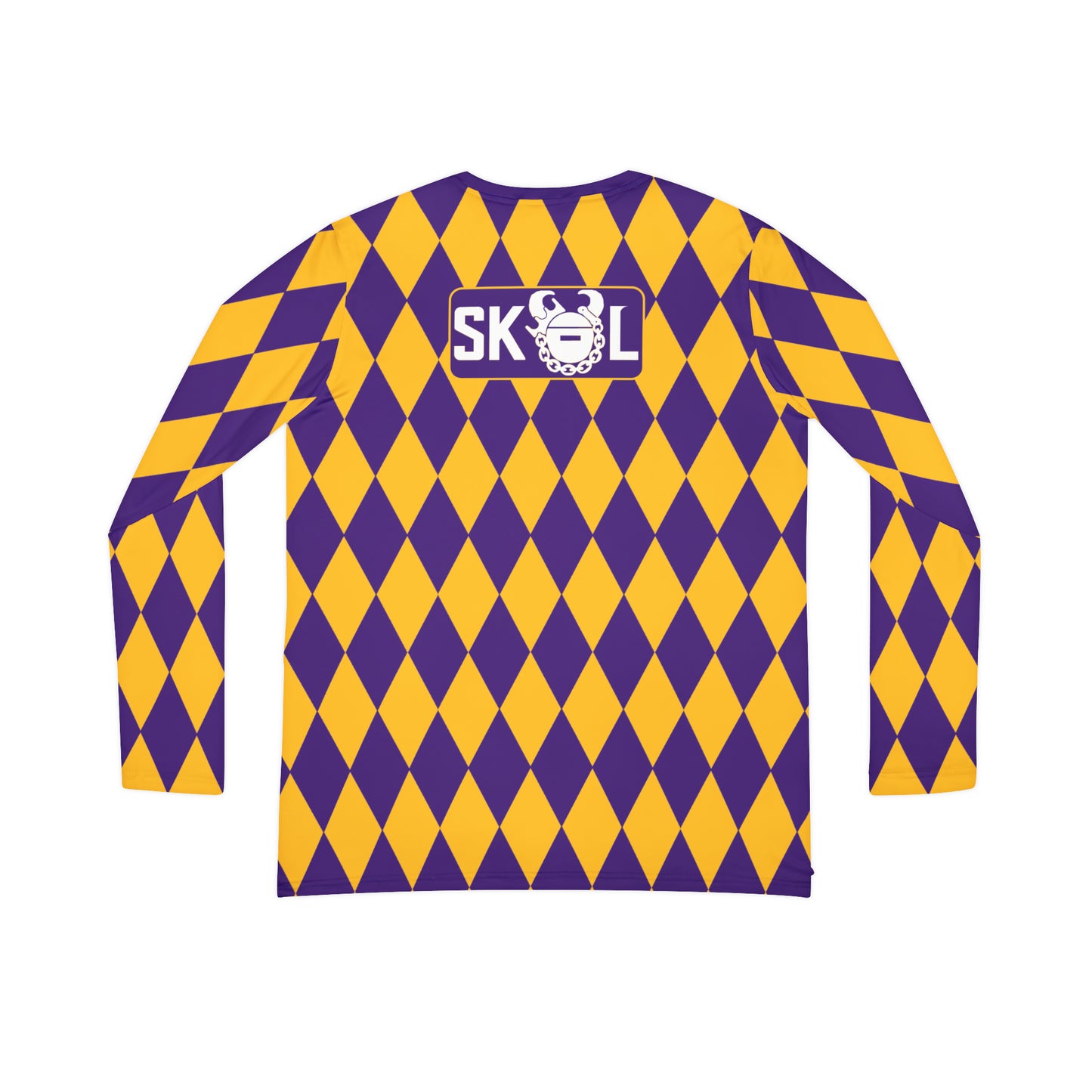 Women's Long Sleeve V-neck Shirt - Purple/Gold Diamonds - The Original