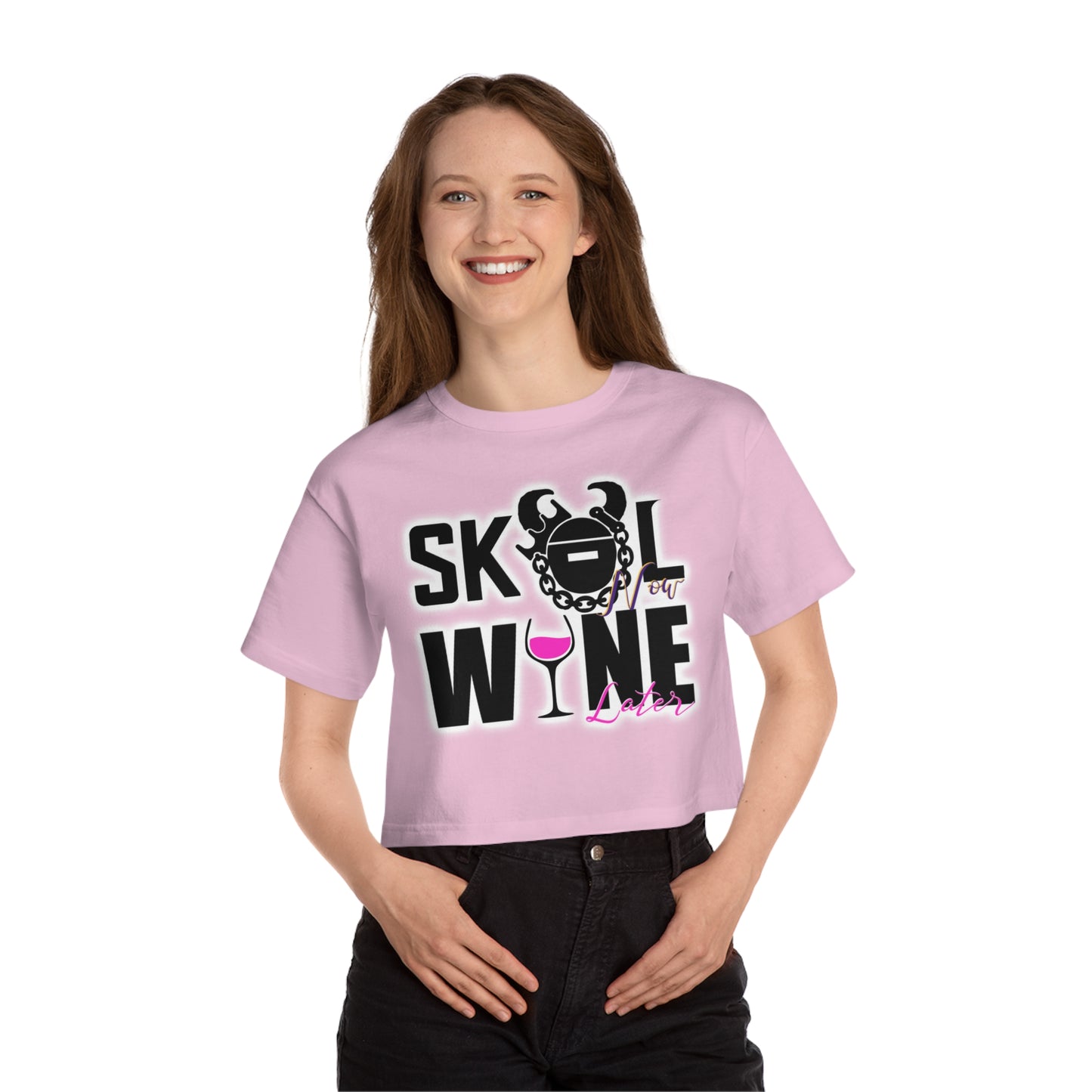 Women's Champion Heritage Cropped Top - WINE later