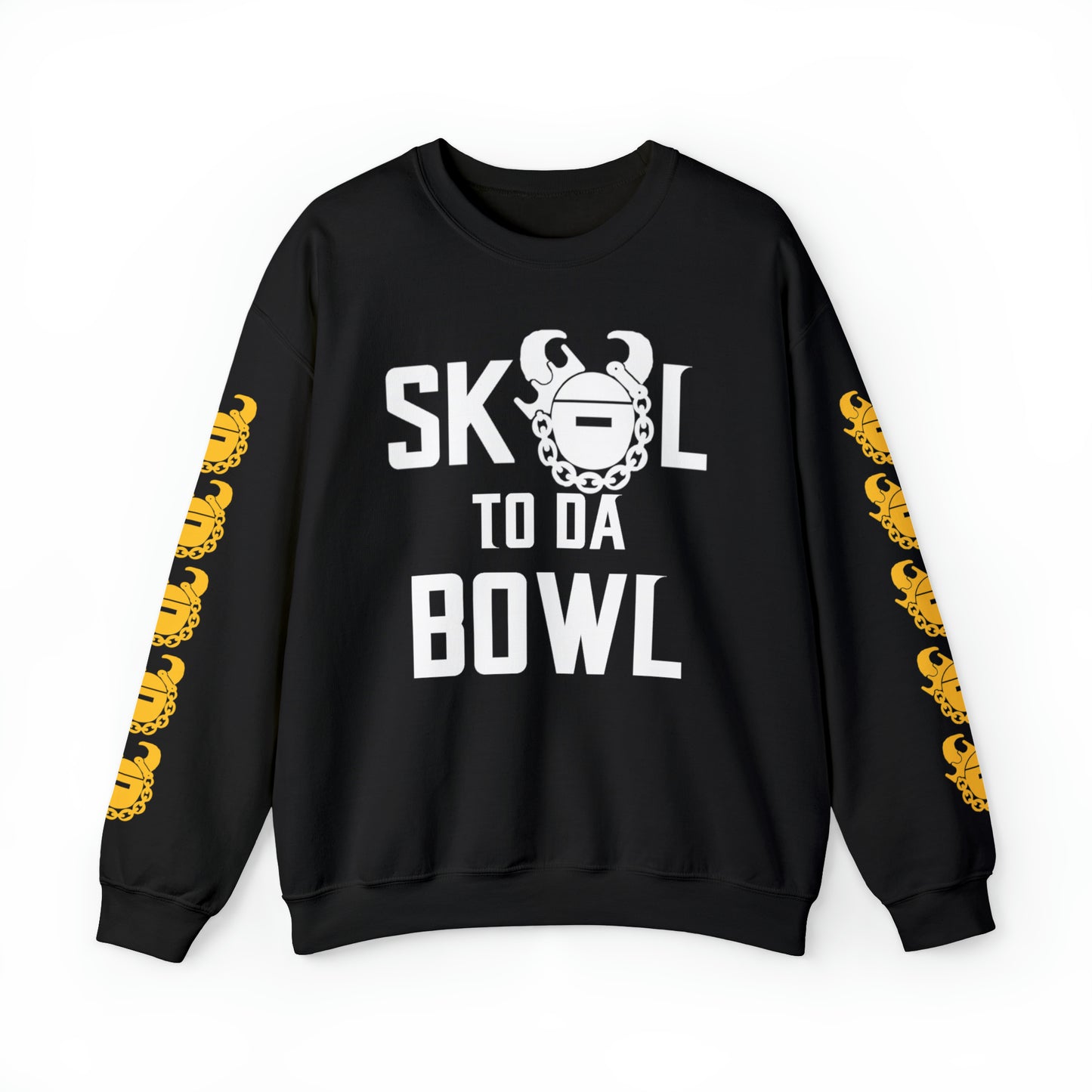 Unisex Heavy Blend™ Crewneck - to da BOWL + Game Day Helmet (Sleeves)