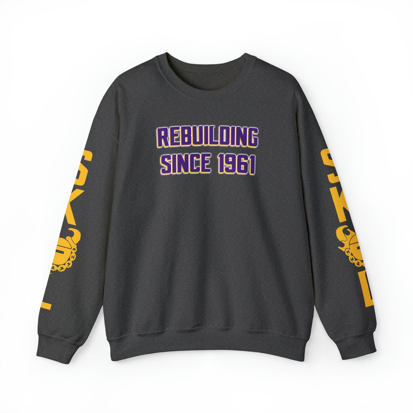 Unisex Heavy Blend™ Crewneck - Rebuilding Since 1961 + The Original (Sleeves)