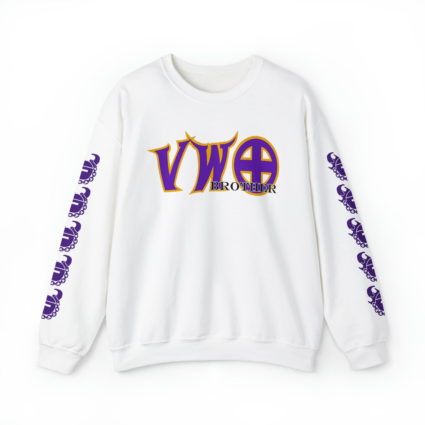 Unisex Heavy Blend™ Crewneck - VWO Brother + Game Day Helmet (Sleeves)