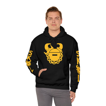 Unisex Heavy Blend™ Hooded Sweatshirt - Game Day Helmet + Original (Sleeves)