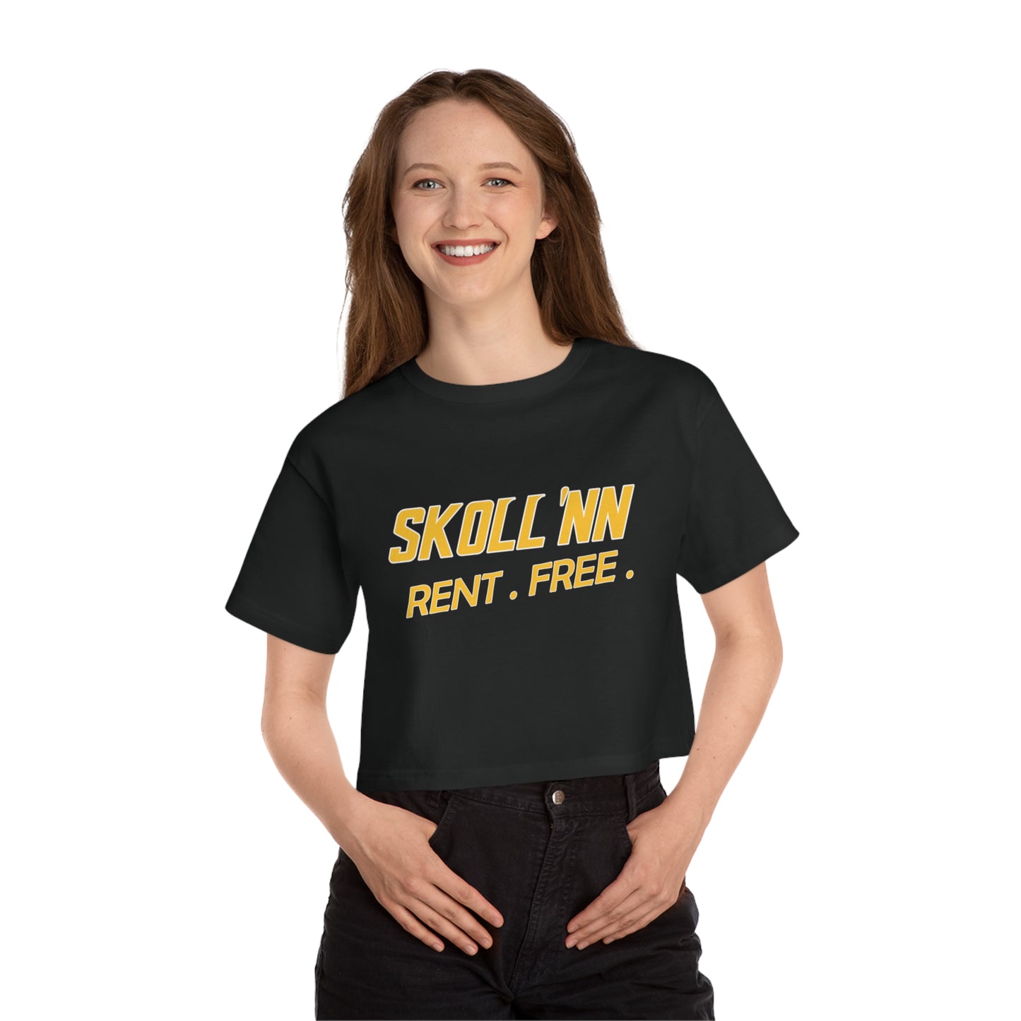 Women's Champion Heritage Cropped Top - SKOLL'NN - Rent Free