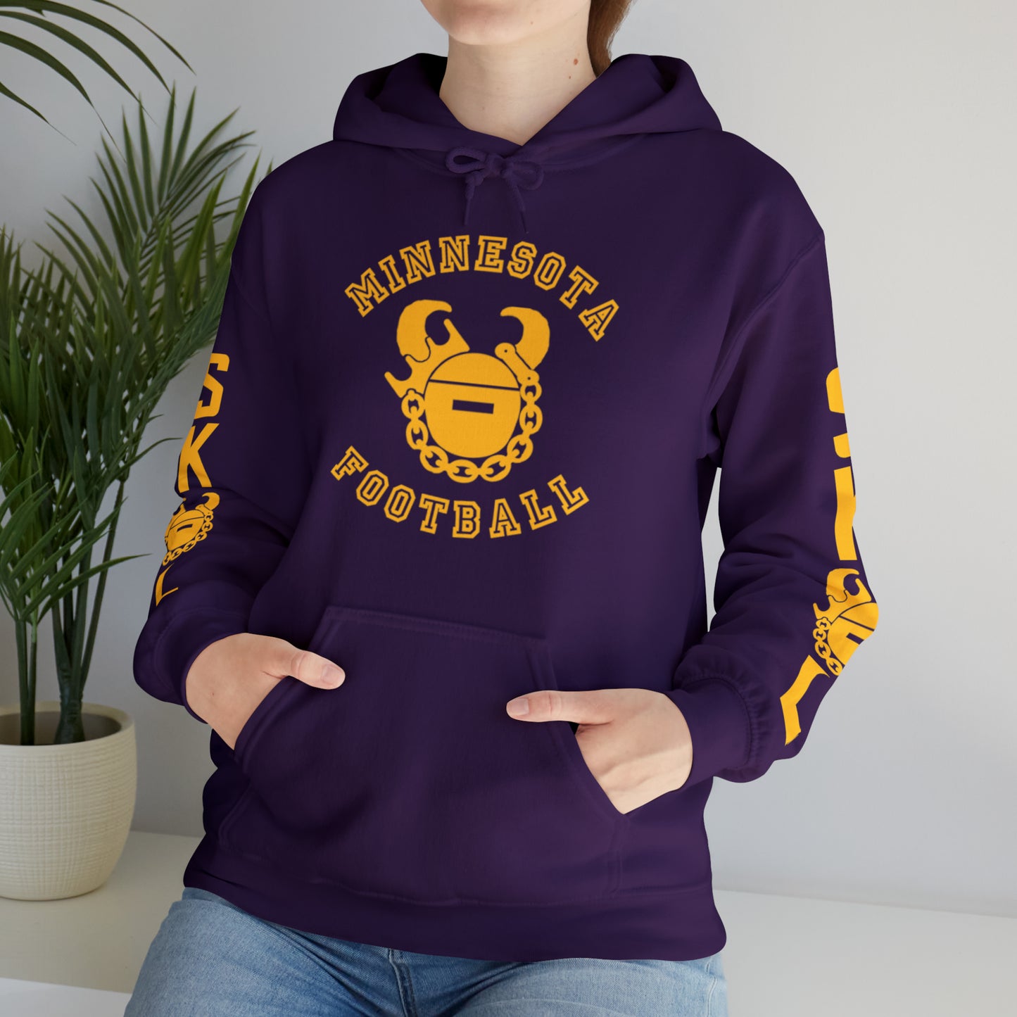 Unisex Heavy Blend™ Hooded Sweatshirt - Minnesota Football + Original (Sleeves)