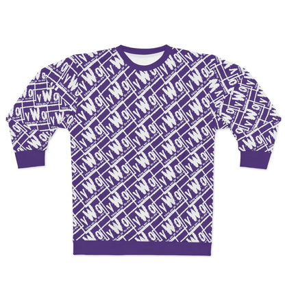 Unisex Crewneck - Purple/White - VWO (Framed)