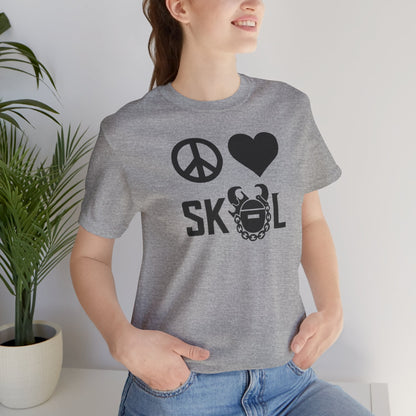 Unisex Jersey Short Sleeve Tee - Peace & Love