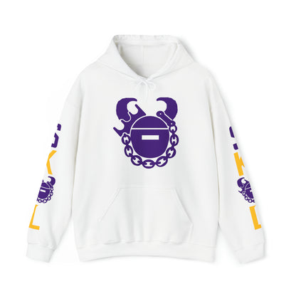 Unisex Heavy Blend™ Hooded Sweatshirt - Game Day Helmet + Original (Sleeves)