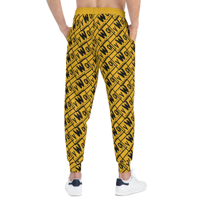 Unisex Athletic Joggers - Gold/Black - VWO (Framed)