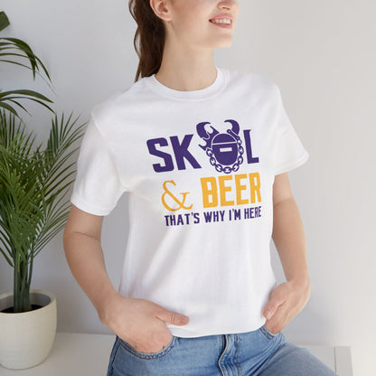 Unisex Jersey Short Sleeve Tee - Football & BEER
