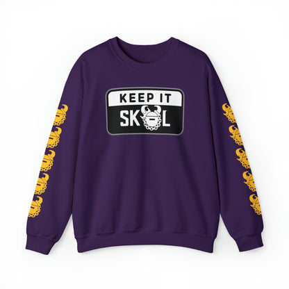 Unisex Heavy Blend™ Crewneck - Keep it Simple (Framed) + Game Day Helmet (Sleeves)